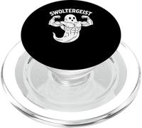 Swoltergeist Buff Swole Ghost Flexing Funny Gym Humour Pun PopSockets PopGrip pour MagSafe