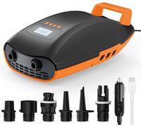 Swonder Seawolf Pompe Électrique Paddle Gonflable Double Alimentation - 2X Plus Rapide, 20 PSI, Double Cylindre, Refroidissement Actif, Batterie 6000mAh & Adaptateur Voiture, Compatible Jusqu’à 17V DC
