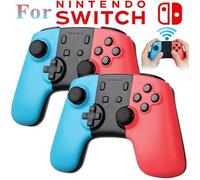 SWONUK® 2x Manettes Bluetooth PR Nintendo Switch Gamepad Console de jeu Pro Sans Fil Pack Gamer