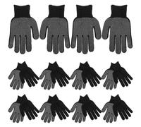 SWOOMEY 10 Paires Moufles de Travail Résistants à L'usure Taille 21,5x13 Cm en Nylon avec Points Pvc Antidérapants Poignets Élastiques, pour Entrepôt et Réparations Mécaniques
