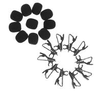 SWOOMEY 10 Pièces Microphone Lapel Clips Set With Foam Covers Iron Mini Lavalier Mic Clips For Voice Recording Video Conferencing And Online Karaoke