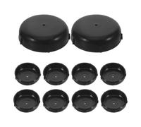 SWOOMEY 10 Pièces Patins en Caoutchouc Montage sans Outil 38mm Antidérapants Noirs Surface Texturée Encastrée pour Déambulateurs Fixes et Pliables Adaptés Sols Ciment et Passages