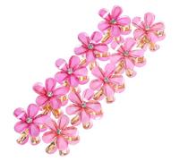 SWOOMEY 10 Pinces à Cheveux Fleuries pour Garçon et Filles, Mini Barrettes en Alliage et Plastique, Design Élégant à Cinq Pétales, Facile à Utiliser Maintien Sécurisé pour Usage Quotidien