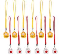 SWOOMEY 12pièces Pendentifs Chat Porte-clés avec Cloches Adorables Décoration Suspendue pour Clés et Sacs Couleurs Aléatoires Couleur Aléatoire