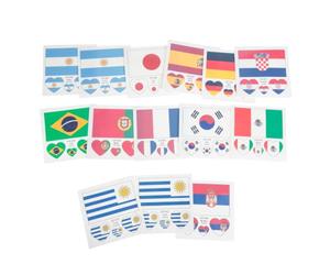 SWOOMEY 13 Ensembles Autocollants Adhésifs de Drapeaux du Monde Étanches, Application Facile, Longue Durée, pour Événements Sportifs Généraux et Compétitions Mondiales