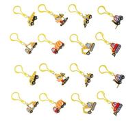 SWOOMEY 16 Pièces Porte-clés Pvc de Camion de Construction Mousqueton Sécurisé, Résistant et Léger, pour Fêtes D'anniversaire à Thème Ingénierie