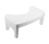 SWOOMEY 1pièce Tabouret De Toilette Antidérapant Plastique Repose Salle De Bain Escabeau Compact pour Adultes Et Garçon Fille Design Ergonomique pour Accroupir Blanc