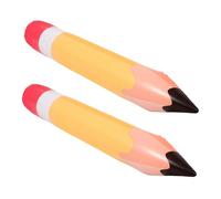 SWOOMEY 2 Pièces Décoration Rentrée Scolaire Lot Crayons Gonflables PVC Orange Portable Accessoire Fête Classroom Back To School
