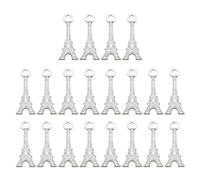 SWOOMEY 20 Pendentifs Charme Tour Eiffel en Alliage Argenté 20pcs pour Création Bijoux DIY et Accessoires Porte-clés Uniques et Élégants