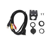 SWOOMEY 2m Câble USB Et Audio Aux pour Voiture Bateau Extension Flush Mount Noir