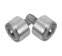 SWOOMEY 2pcs Roulements à Billes Tige Filetée 12 Mm en Acier Argenté, Support Fiable pour Roulettes à Billes de Meubles Lourds et Mécanisme Industriel
