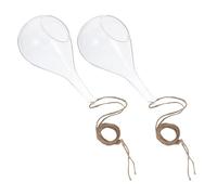 SWOOMEY 2pcs Vase Transparent Suspendu en Verre pour Hydroponie, Pot de Fleurs Hydroponique Design Conique, pour Salon et Bureau