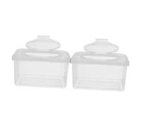 SWOOMEY 2pièces Boîte à Lingettes Bébés Réutilisable Avec Couvercle Distributeur Portable Pour Lingettes Humides Et Sèches Organisateur Pratique Pp Pour Maison Salle De Bain Cuisine