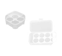 SWOOMEY 2pièces Boîtes de Rangement Éponges Maquillage Multi-réseaux et Compartiments Étanche Compacte pour Protection et Organisation des Éponges à Maquiller