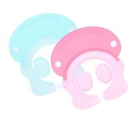 SWOOMEY 2pièces Casquettes De Pour Garçon Fille Chapeaux De Bain Ajustables Des Yeux Oreilles Accessoire De Lavage De Cheveux Pour Garçon Fille