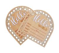 SWOOMEY 2pièces Panneau Annonce de Naissance pour Prénom Panneau de Naissance Bois pour Accueillir Accessoire Photo Décoration Chambre