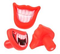 SWOOMEY 3 Pièces Mâcher pour Chien en Vinyle Souple Visage de Cochon, Rouges et Lèvres Rouges, d'halloween pour Chiots et Fêtes de Cosplay Plusieurs Styles