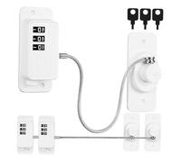 SWOOMEY 3pièces Cadenas Réfrigérateur à Code Pour Fenêtres Armoires Et Verrouillage Sécurisé Et Installation Sans Dommages