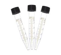 SWOOMEY 3pièces Tubes à Essai Verre avec Bouchons à Vis Tubes à Centrifuger de Laboratoire Outils de Chimie Précis et Compacts pour Petits Échantillons