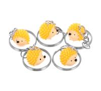 SWOOMEY 5 Pièces Mini Pendentifs Hérisson Résine Animaux Kawaii pour Clés et Accessoires Adorables pour Femmes Charmants et Pratiques