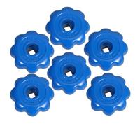 SWOOMEY 6 Pièces Manette Manuelle en Aluminium Bleue pour Bouteille Gpl, Forme Arrondie, Prise Ferme, Empêche le Desserrage, pour Cabines D'équipement Étroites et Scénarios Mobiles