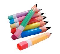 SWOOMEY 7 Pièces Crayon Gonflable PVC pour Décoration Salle de Classe et Fête Design Grand Crayon Facile à Suspendre Sûr et pour Rentrée Scolaire et Anniversaire