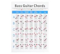 SWOOMEY Affiche des Accords de Basse Électrique pour Débutants, Outil D'apprentissage Pratique sur Papier Couché, Guide Utile pour Maîtriser les Accords Facilement