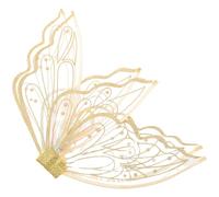 SWOOMEY Ailes Féeriques Dorées Taille Petite en Fil Résistant, Accessoires de Costume pour Filles, Décoration Féerique pour Fêtes, Anniversaires et Cosplay