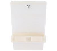 SWOOMEY Alimentateur Automatique pour Perroquet en PP Blanc Design Anti-Projection, Distributeur de Nourriture pour Oiseaux à Cage