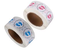 SWOOMEY Autocollants Autocollants Bleus 2pcs Forme Empreinte de Pied pour Décoration Shower, Design Créatif et Matériel Adhésif, pour Fête de Naissance