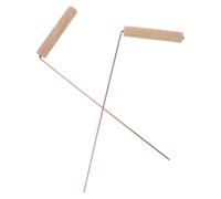 SWOOMEY Baguettes de Sourcier en Bois et Laiton, 2 Pièces Robustes et Confortables pour Activités Extérieures et Chasse, Outil Portable de Radiesthésie