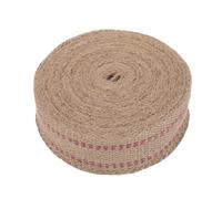 SWOOMEY Bande Tissée en Jute avec Rayures Rouges pour Réparation de Canapé et Chaise, Texture Rugueuse, Bords Lisses, pour Artisanat et Décoration