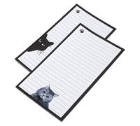 SWOOMEY Blocs-notes Adhésifs de Bureau Chat Noir 2pcs en Papier, Écriture