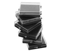 SWOOMEY Boîte de Rangement pour Épingles et Médailles de Marathon, Lot de 12, Plastique Transparent Intérieur en Éponge Noire, Protection et Design Simple pour Organisation