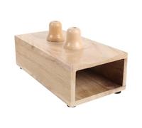 SWOOMEY Boîte en Bois Beige Amplifie Vibrations et Minimise Interférences à Double Compartiment pour Diapason pour Séances Thérapeutiques