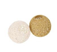 SWOOMEY Boule Chinoise à Suspendre Housse de Lampe Artisanale Tissée en Corde de Papier, Accessoire de Décoration pour Abat-jour Simple à Installer, Lot de 2 Pièces