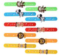 SWOOMEY Bracelets à Claquer Design Adorable en Silicone 10 pour Garçon et Filles Motifs Animaux Mignons Utilisation Polyvalente pour Fêtes et Usage Quotidien