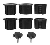 SWOOMEY Capuchon de Pied de Parasol de Jardin en Silicone, 8 Pièces | Noir, Pièces en Plastique et Métal, Usage Maison ou Commercial, pour Table et Modèle Extérieur