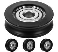 SWOOMEY Chariot Roulette Baie Vitrée Coulissante 4pcs Rouleaux en Pom pour Porte Coulissante, Structure Stable Vibrations pour Rénovation et Usage Quotidien