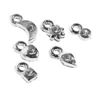 SWOOMEY Charms de Manucure pour Ongles Argenté en Alliage Outil de Perçage et Foret, 2 Sets pour Artistes en Nail Art et Usage Personnel à L'école de Nail Art