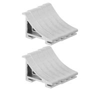 SWOOMEY Clips de Fixation Facile à Installer en Aluminium Lot de 10 Support Réfrigérateur Robuste Argenté et Résistant la Déformation pour Clayette Frigo