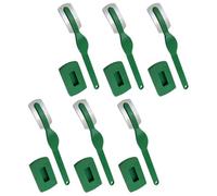 SWOOMEY Couteaux à Inox 6 Pièces Vert Courbé Outils de Cuisson pour Façonnage et Découpe de Pâte Maison