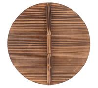 SWOOMEY Couvercle de Wok en Bois Marron Rond 26 Cm Poignée Large Anti-éclaboussures, Accessoire Cuisine Léger pour Usage Domestique