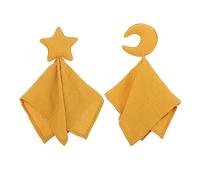 SWOOMEY Couverture De Sécurité Pour Bébé 2 Pièces Doux Coton Motif Lune Et Étoiles Pour -né Bébé Confort Sommeil Peluche Doudou En Coton Adapté Berceau