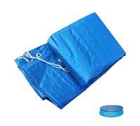 SWOOMEY Couverture pour Ronde de Piscine Anti-poussière PE Bleu en Tissu à Pluie et Imperméable Protéger Adaptée aux Piscines Gonflables Armature en Famille