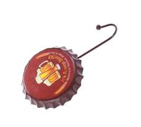 SWOOMEY Crochets Muraux Rétro en Fer Forgé pour Bouteilles de Bière, Acier Robuste sans Perçage, Décoration Créative pour Bar et Maison, Réutilisables et Design Unique