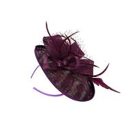 SWOOMEY Diadème de Fête Tulle avec Plumes et Fleurs Accessoire Coiffure Élégant pour Mariages et Événements Spéciaux