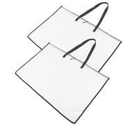 SWOOMEY Dossier pour Œuvres d'art Portable PVC Grosse Capacité 2 Pièces | Rangement pour Documents et Créations, Design à Main, Identification Facile, Protection des Objets