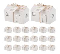 SWOOMEY Ensembles de Boîtes à Dragées Étiquettes Suspendues, Faciles à Assembler 20 en Papier Blanc et Pratiques de Mariage pour Présents Invités Shower ou Bridal Shower