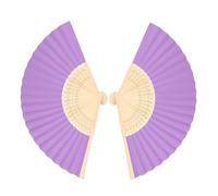 SWOOMEY Éventails Pliants Pliables Lot de 5 pour Garçon et Filles en Papier Pourpre , Éventails Chinois Vierges à Peindre pour Activités DIY Peinture et Décoration Anniversaire
